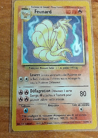 1999 Pokémon #12 Feunard — back