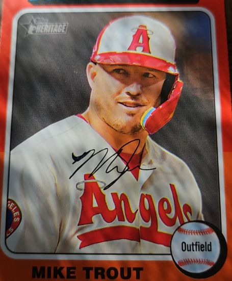 2024 Topps Heritage #52 Mike Trout — front