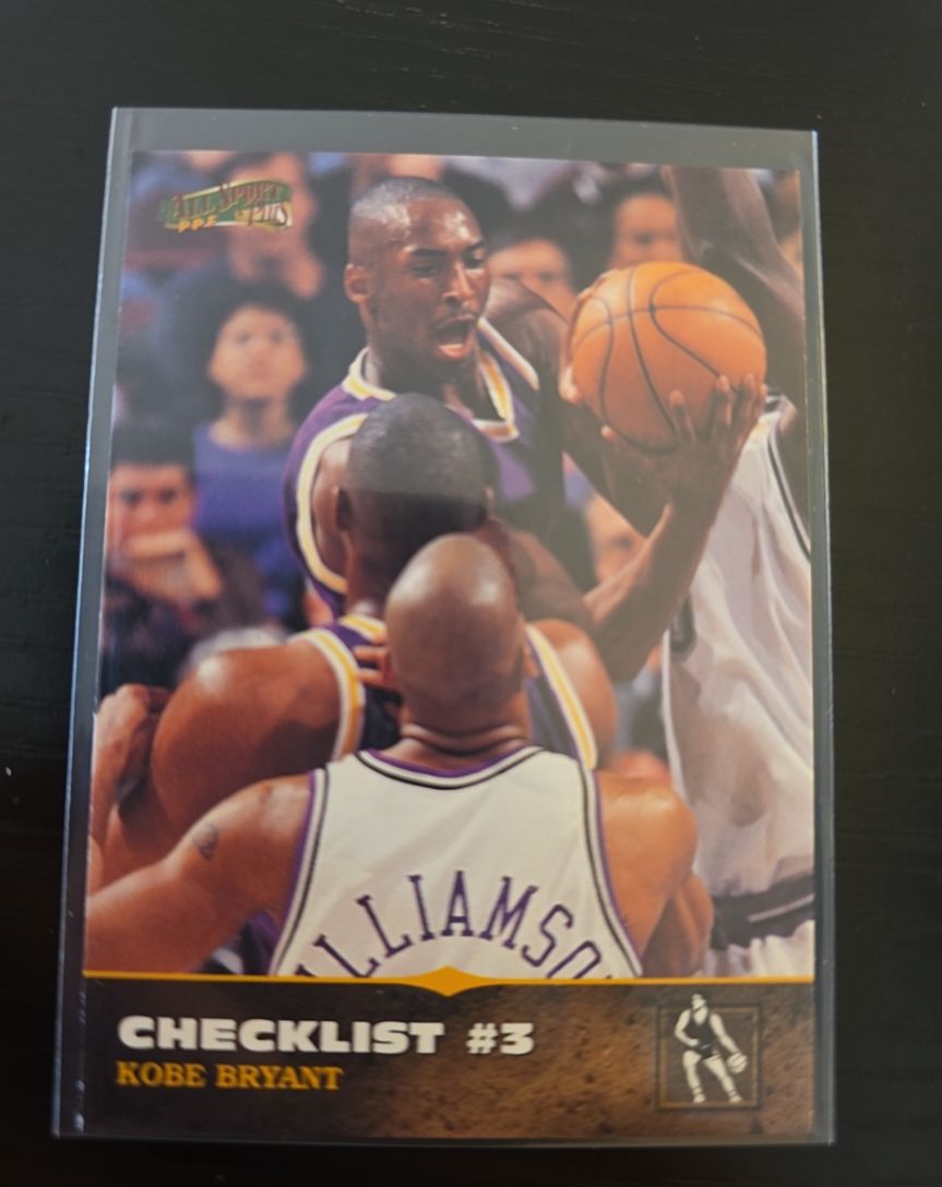 1996 Score Board All Sport PPF #150 Kobe Bryant Checklist #3 — front