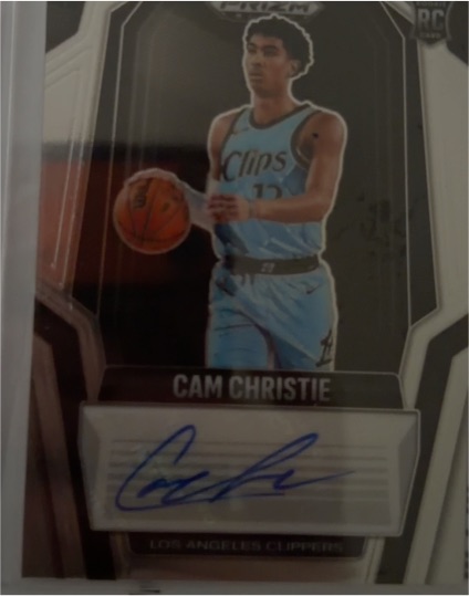 2024-25 Panini Prizm Black #RS-CAM Cam Christie Rookie Signatures Auto — front