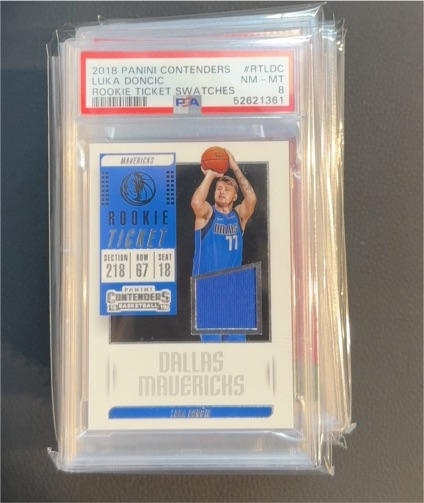 2018 Panini Contenders Rookie Ticket Swatches Luka Doncic — front