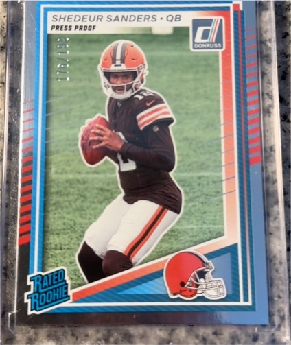2025 Panini Donruss #306 Shedeur Sanders Rated Rookie — front