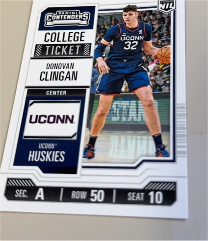 2024-25 Panini NIL College Ticket Donovan Clingan — front