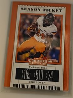 2019 Panini Contenders Draft Picks Collegiate #100 Tyreek Hill — front