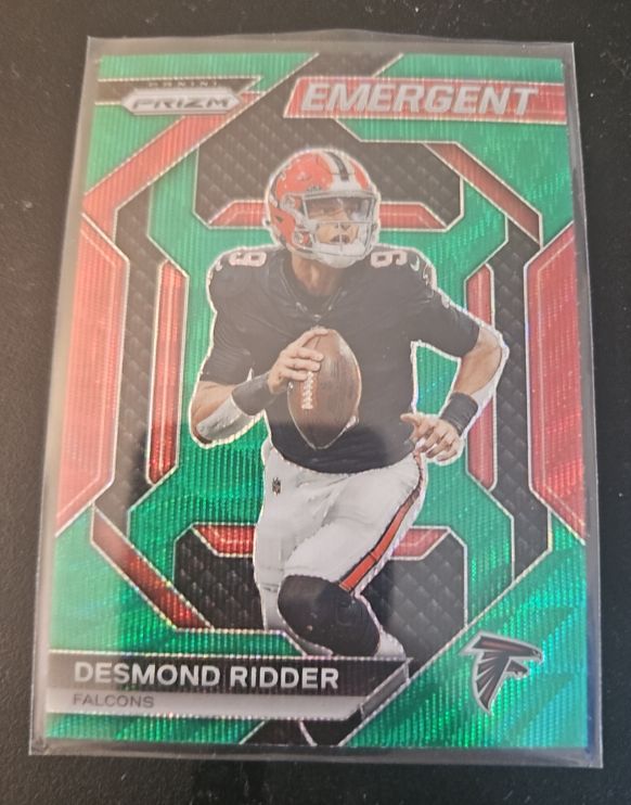 2023 Panini Prizm Emergent Green Prizm #H-4 Desmond Ridder — front