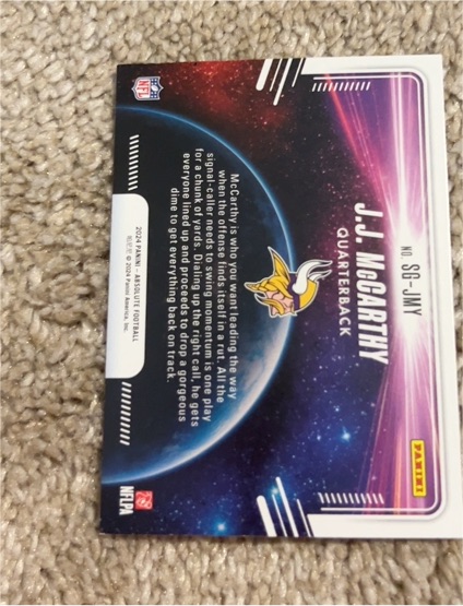 2024 Panini Absolute Star Gazing #SG-JMY J.J. McCarthy — front