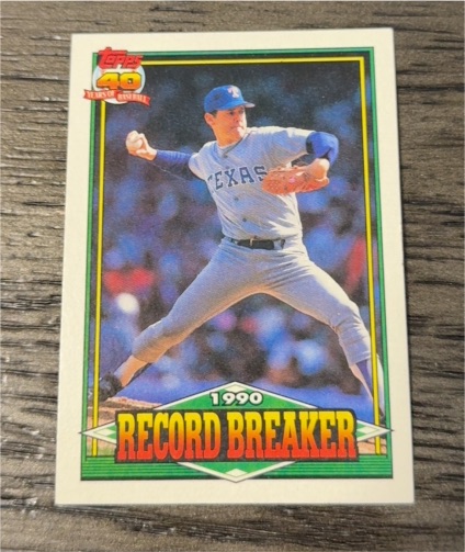 1990 Topps #6 Nolan Ryan Record Breaker — front