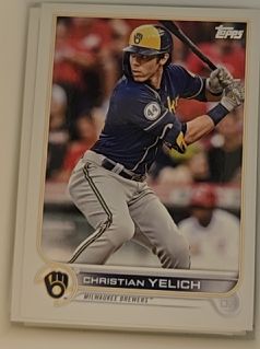 2022 Topps #288 Christian Yelich Milwaukee Brewers — front