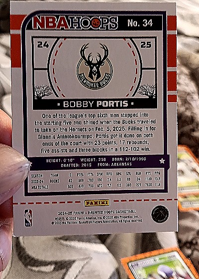 2024-25 Panini NBA Hoops #34 Bobby Portis — back