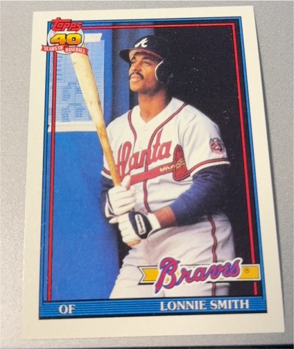 1991 Topps #306 Lonnie Smith — front