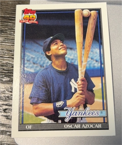 1991 Topps #659 Oscar Azocar — front