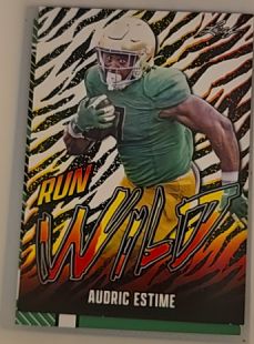 2024 Leaf Football Run Wild #RW-1 Audric Estime — front