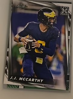2024 Leaf Football #23 J.J. McCarthy Rookie Card — front