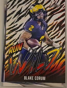 2024 Leaf Football Run Wild #RW-3 Blake Corum — front