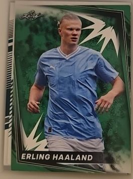 2024 Leaf Soccer #4 Erling Haaland — front