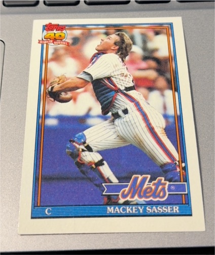 1991 Topps #382 Mackey Sasser — front