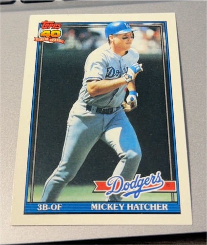 1991 Topps #152 Mickey Hatcher — front