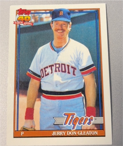 1991 Topps #597 Jerry Don Gleaton Detroit Tigers — front