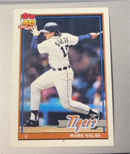1991 Topps #498 Mark Salas — front