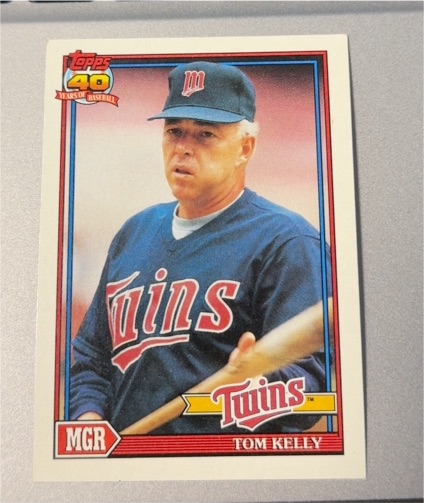 1991 Topps #201 Tom Kelly — front
