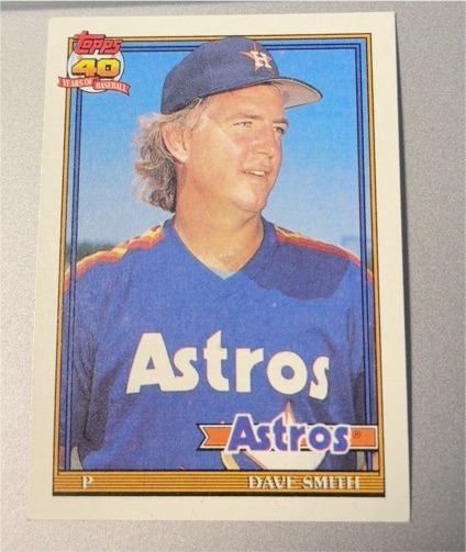 1991 Topps #215 Dave Smith — front