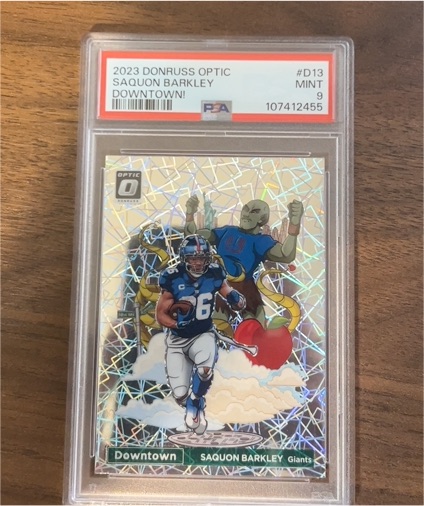 2023 Donruss Optic #D13 Saquon Barkley Downtown! — front