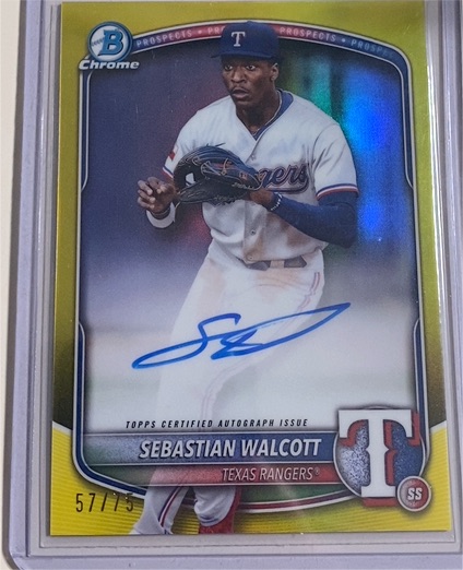 2025 Bowman Chrome Prospects Autograph #CPA-SW Sebastian Walcott — front