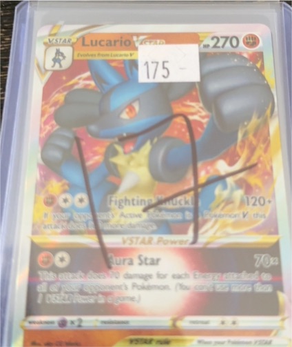 Pokémon TCG SWSH Black Star Promo #SWSH214 Lucario VSTAR — front