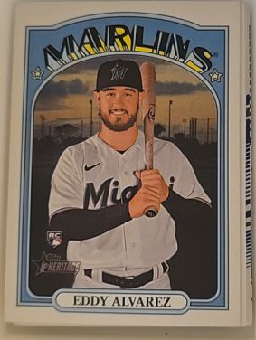 2021 Topps Heritage #528 Eddy Alvarez — front