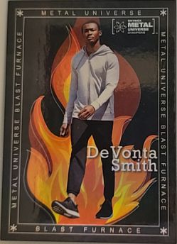 2021 Skybox Metal Universe Champions Blast Furnace #BF-14 DeVonta Smith — front