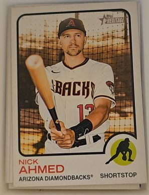2022 Topps Heritage #135 Nick Ahmed — front