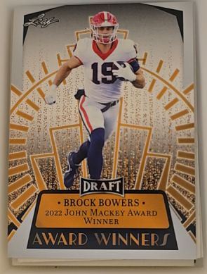 2023 Leaf Draft #13 Brock Bowers Award Winners — front