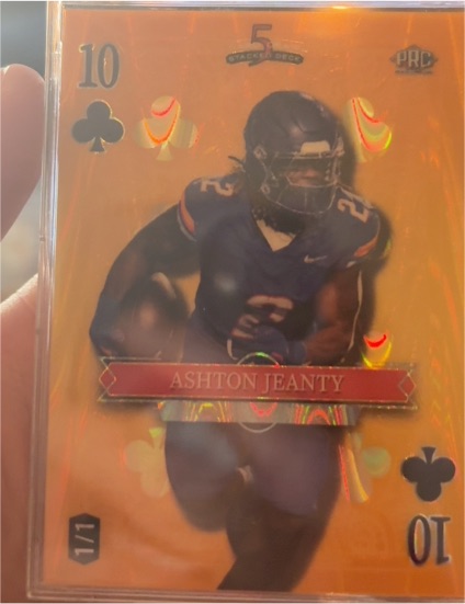 2024 Wild Card 5 Card Draw Stacked Deck #10 Ashton Jeanty — front