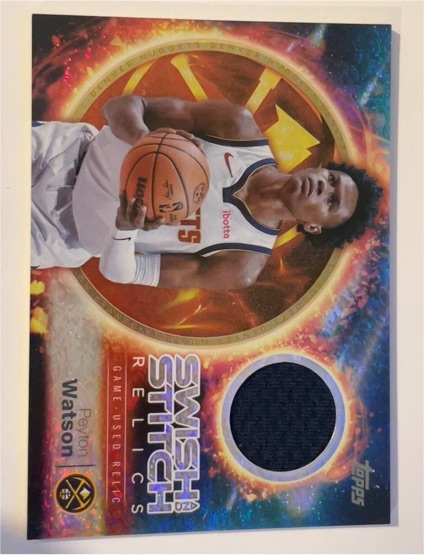 2025 Topps Swish and Stitch Relics #SST-PW Peyton Watson — front