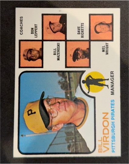 1973 Topps #517 Bill Virdon — front