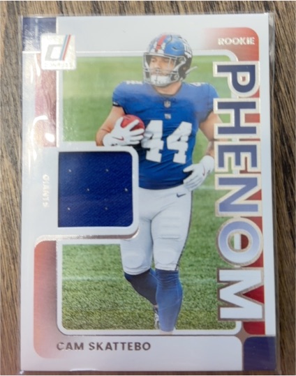 2025 Donruss #RPJ-CSO Cam Skattebo Rookie Phenom Memorabilia — front