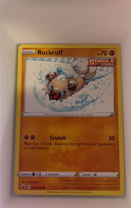 2021 Pokémon #086 Rockruff — front