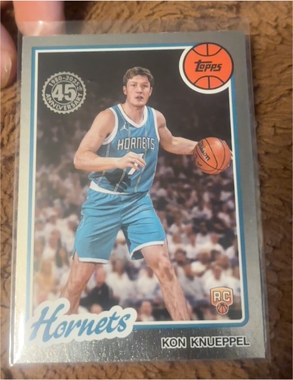 2025-26 Topps #80BK-53 Kon Knueppel 1980-81 RC Rookie Hornets — front