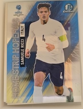 2022 Topps Bowman Chrome UEFA Under 21 #HS-7 Samuele Ricci Home Strip Hopefuls — front