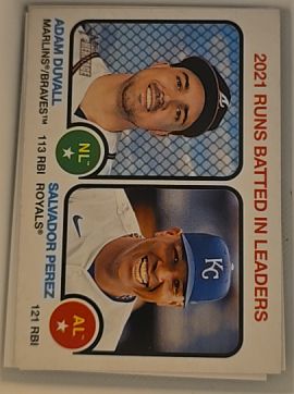2022 Topps Heritage #62 Salvador Perez/Adam Duvall — front
