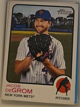 2022 Topps Heritage #250 Jacob deGrom — front