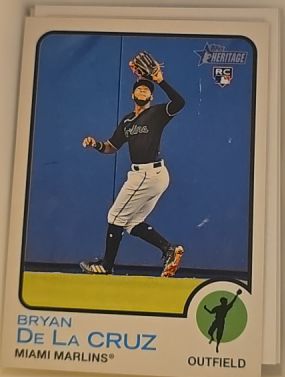 2022 Topps Heritage #334 Bryan De La Cruz — front