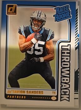 2024 Donruss #26 Ja'Tavion Sanders Rated Rookie Throwback — front