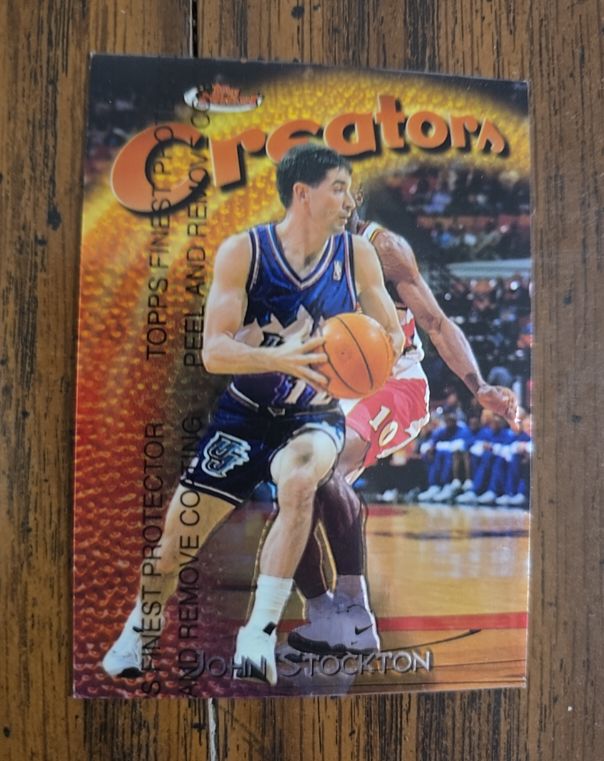 1997-98 Topps Finest Creators #187 John Stockton — front