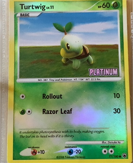 2008 Pokémon Majestic Dawn #77 Turtwig — front