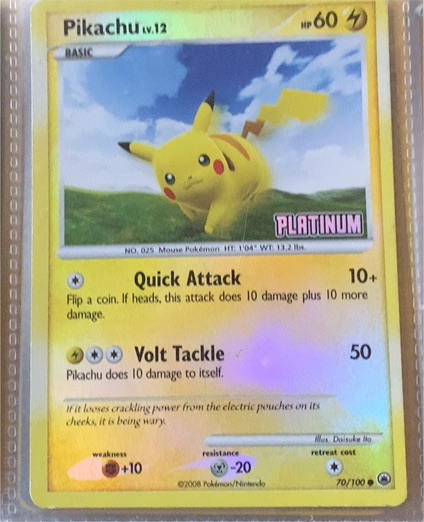 2008 Pokémon Platinum #70 Pikachu — front