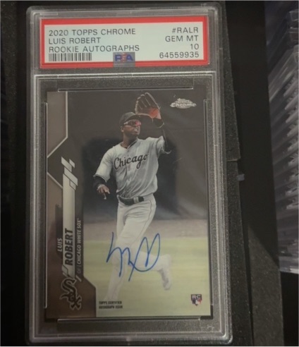 2020 Topps Chrome #RALR Luis Robert Rookie Autographs — front