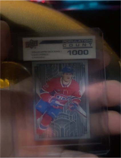 2024-25 Upper Deck Series 1 Population Count 1000 #PC-20 Cole Caufield — front