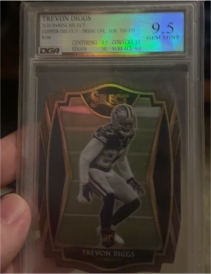 2020 Panini Select Premier Level Die Cut Trevon Diggs Rookie Card — front