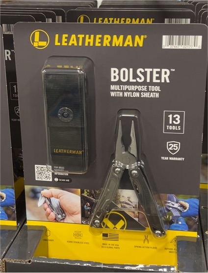 Leatherman Bolster Multipurpose Tool with Nylon Sheath — front